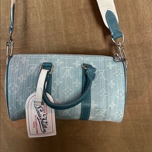 Louis Vuitton Blue and White Crossbody Bag